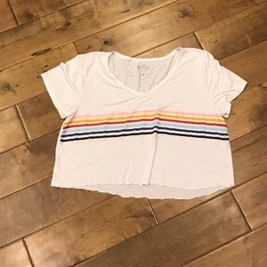 HOLLISTER WHITE SHORT SLEEVE TOP